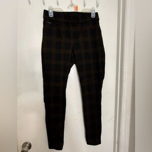Nine West Black and Brown Checkered Pants